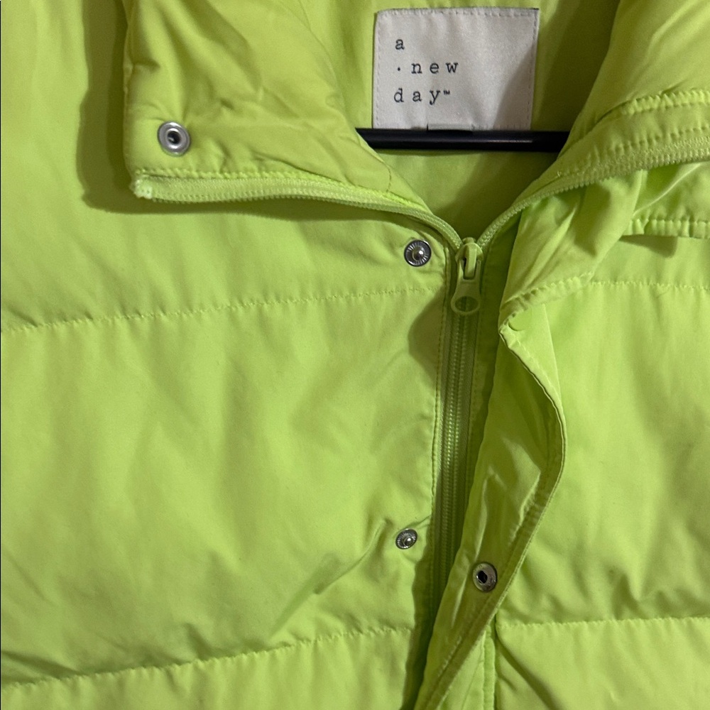 a.new day™ Women's Neon Yellow Jacket - Bright Lightweight Vest - Picture 5 of 5